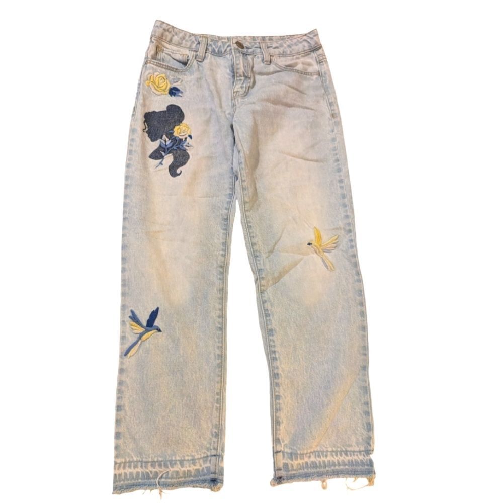 Gap Disney Princess Girls  embroidered jeans‎ size 14